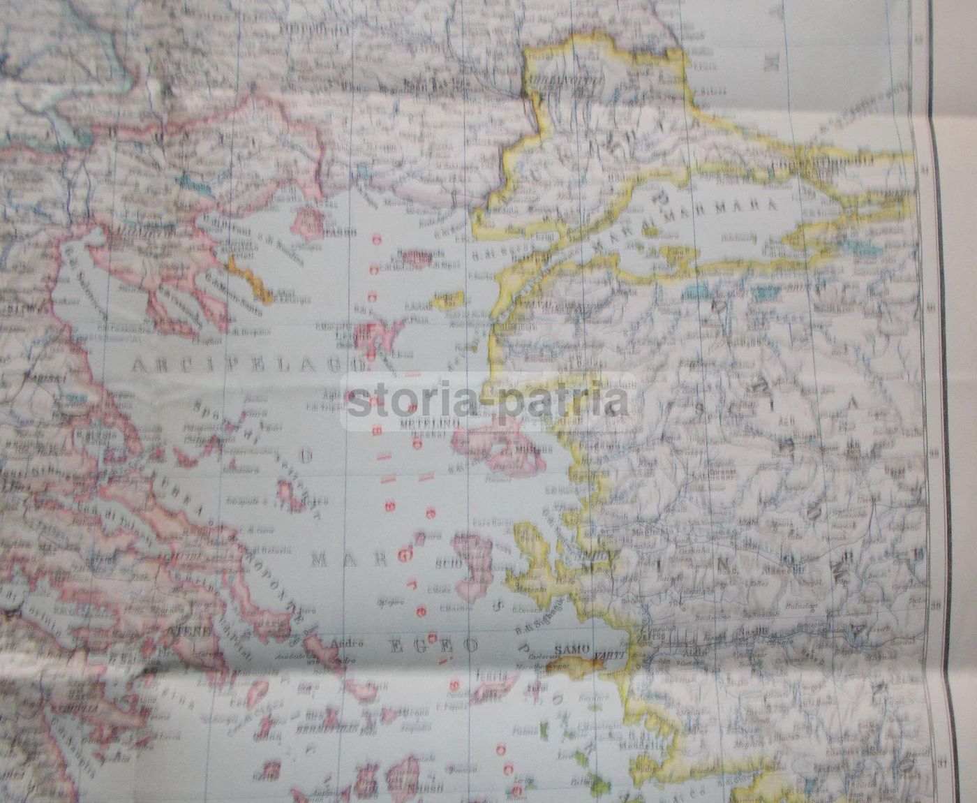 Mappa Della Penisola Balcanica (1916), G.B. Paravia