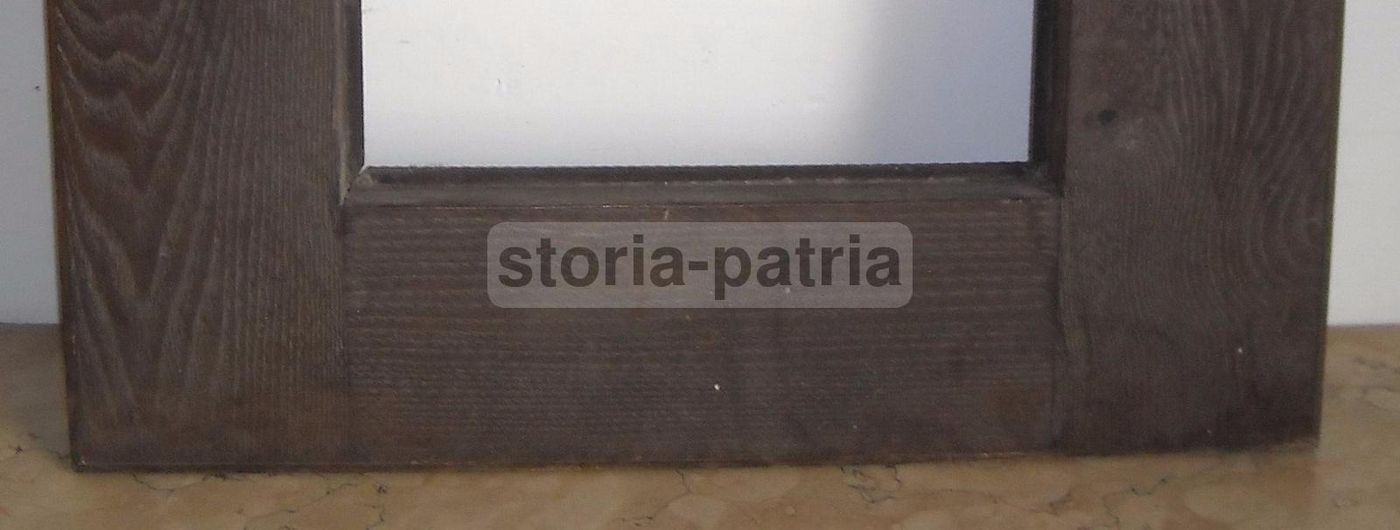Cornice Antica In Legno Massello Con Intarsi E Madreperla, Fine XIX Secolo