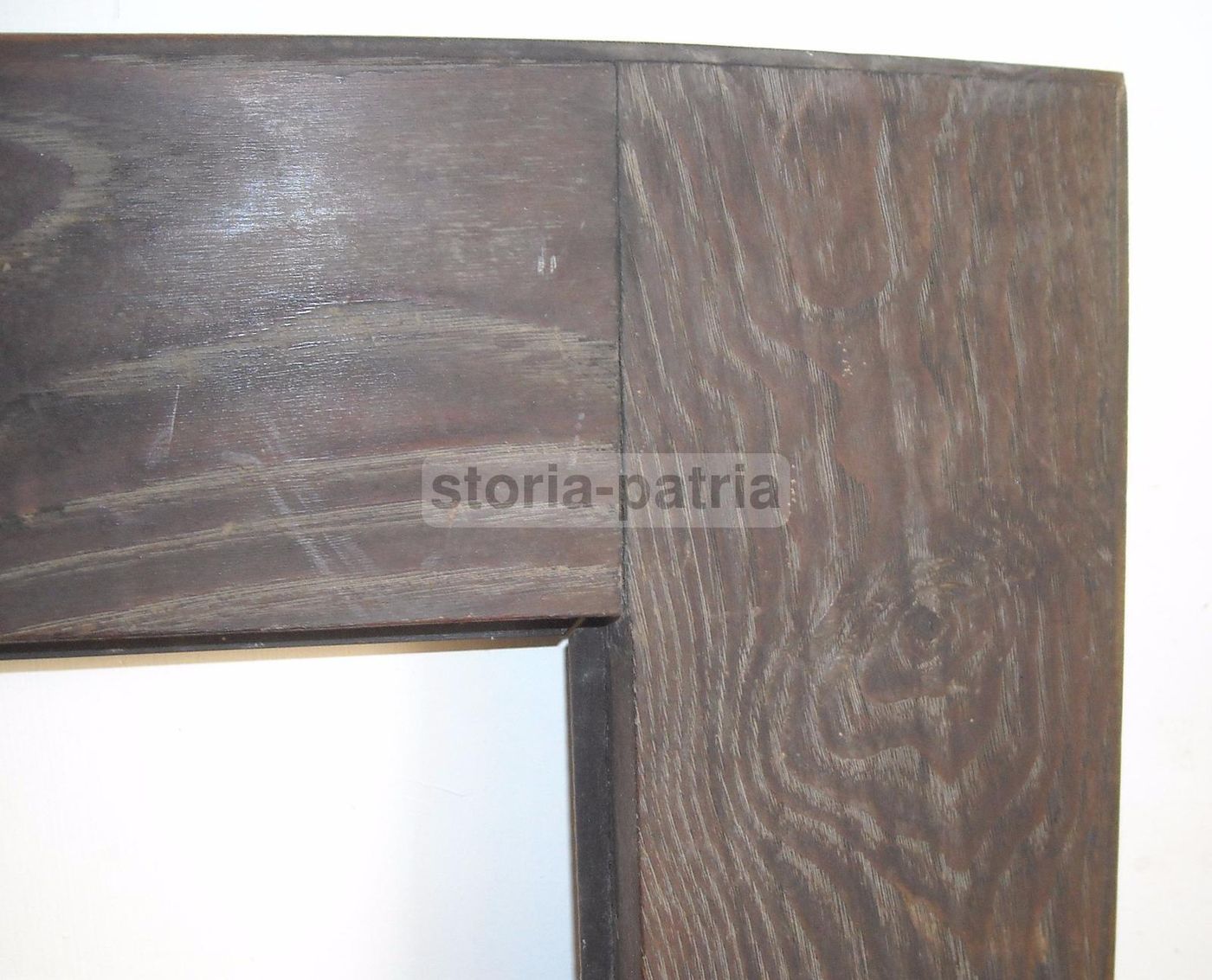 Cornice Antica In Legno Massello Con Intarsi E Madreperla, Fine XIX Secolo