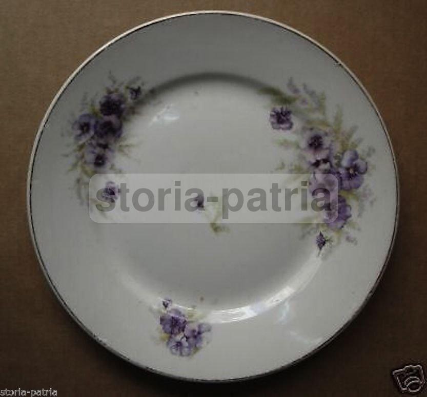 Piatto Antico Ginori In Porcellana Con Decoro Floreale, Seconda Metà Dell'800