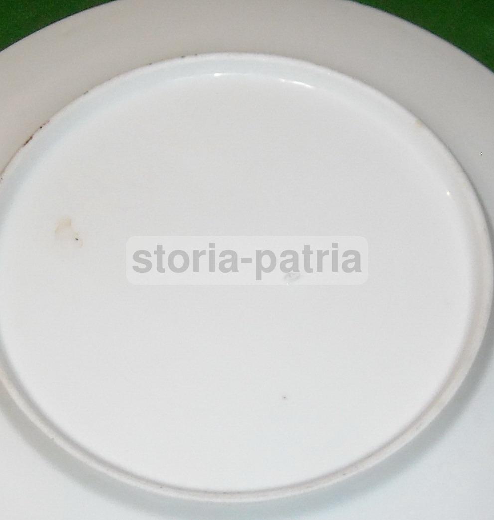 Piatto Antico Porcellana Dipinta Floreale Con Paesaggio Liberty