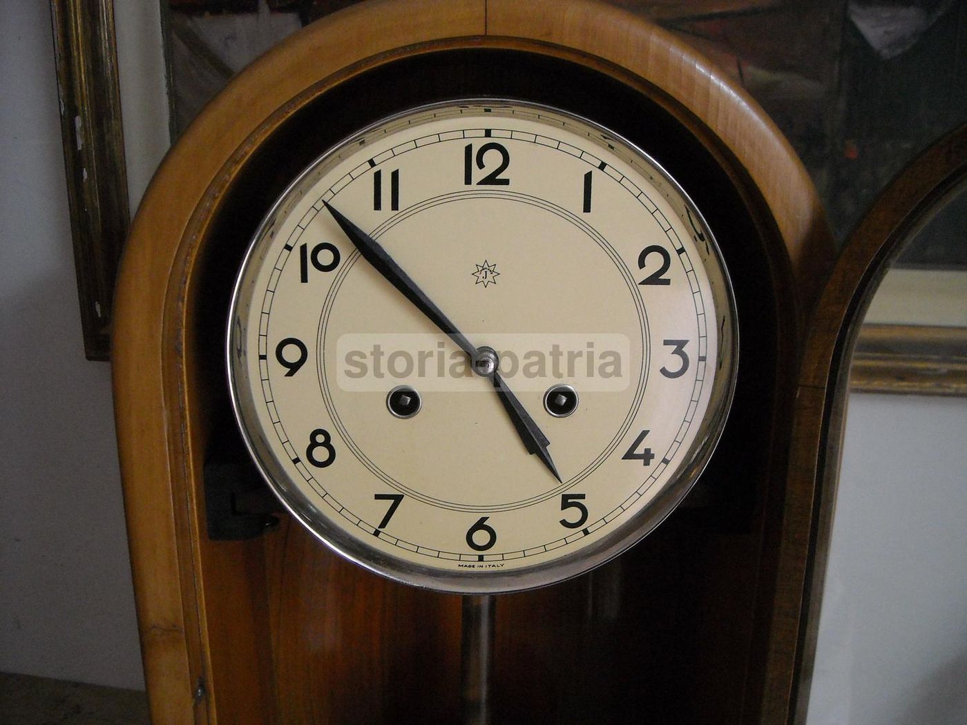Orologio Da Parete Junghans Anni '30 '40 In Legno Di Noce
