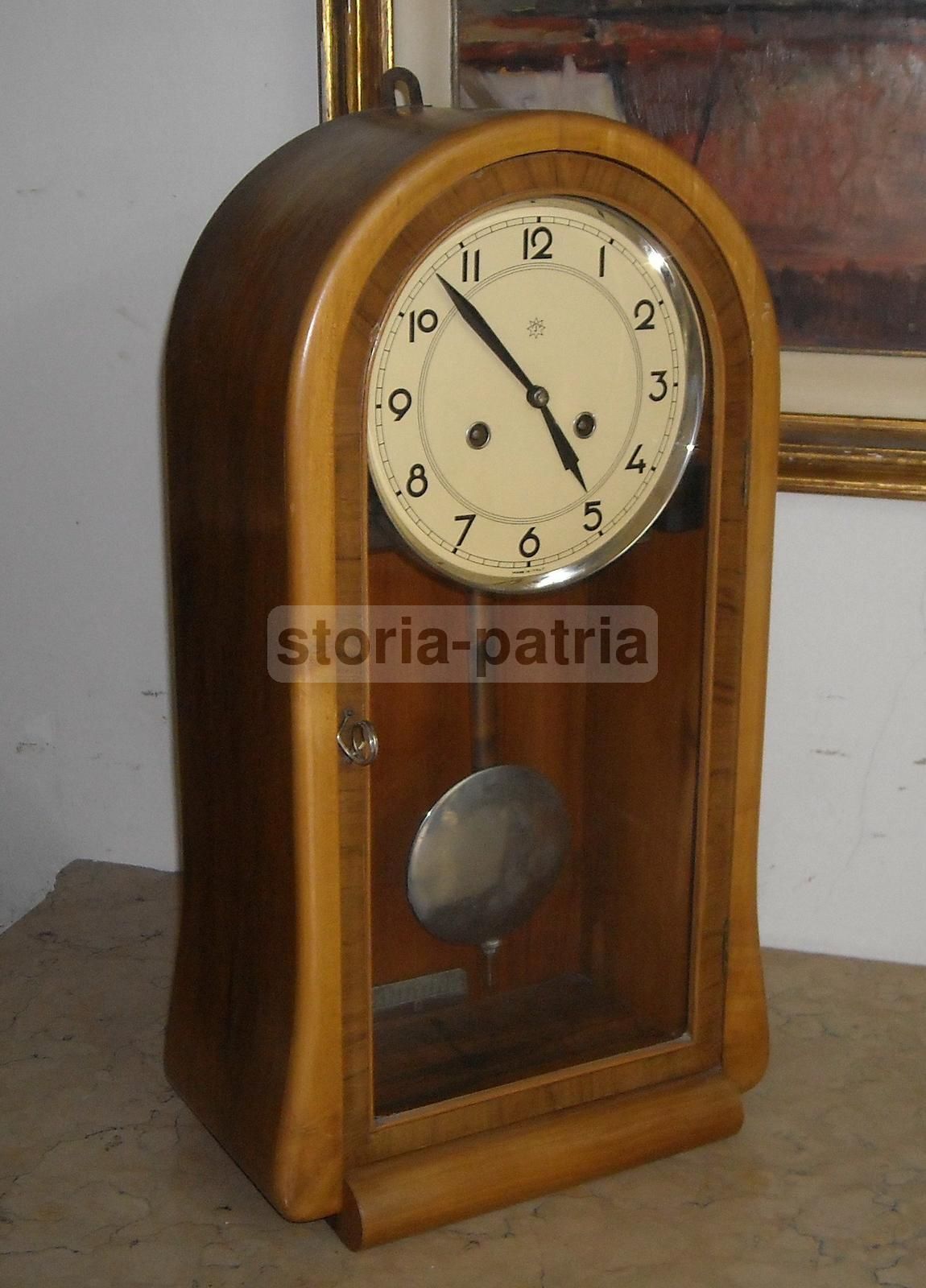 Orologio Da Parete Junghans Anni '30 '40 In Legno Di Noce