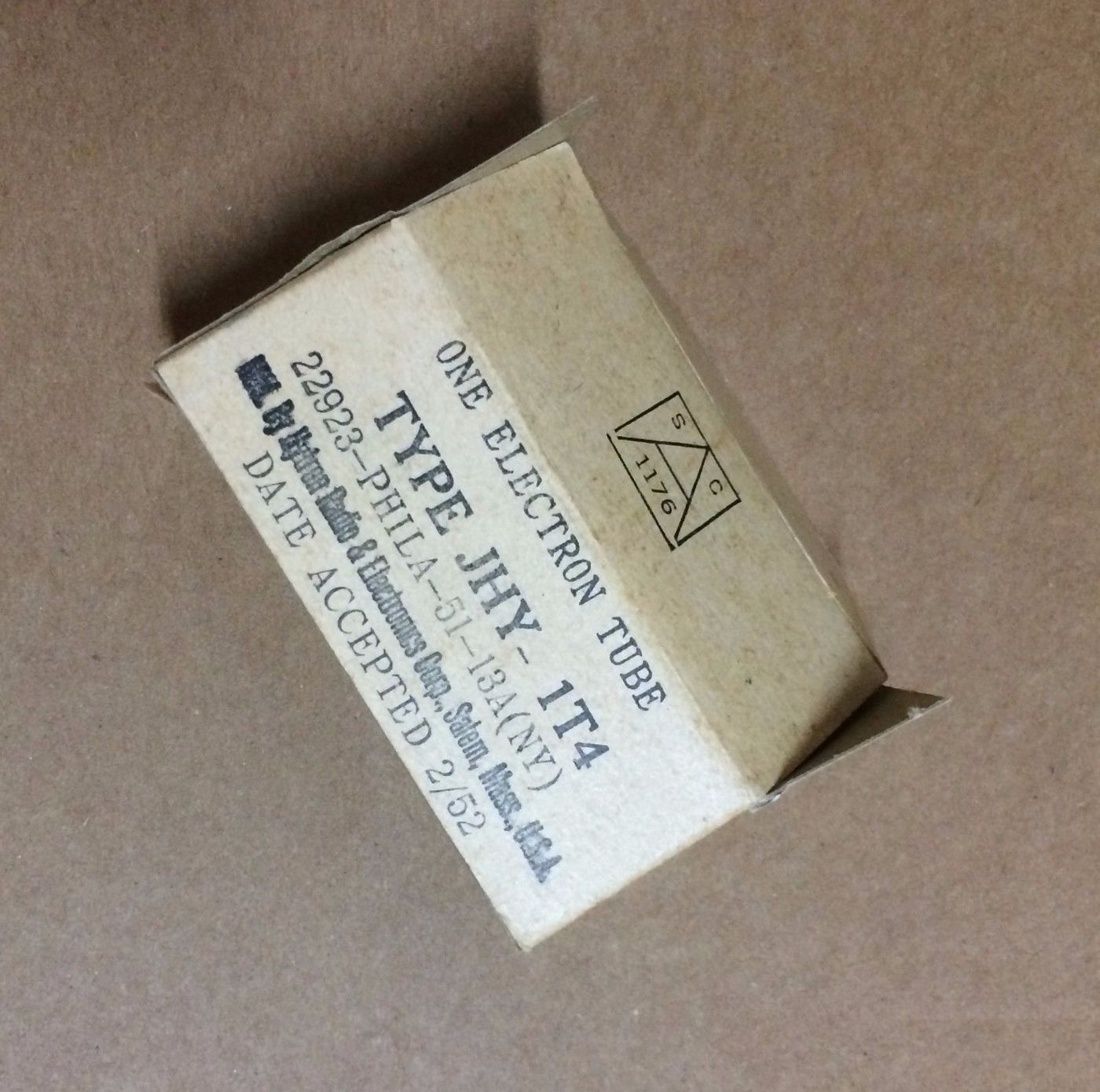 Valvola Elettronica JHY 1T4 Americana Originale Anni '50 NOS