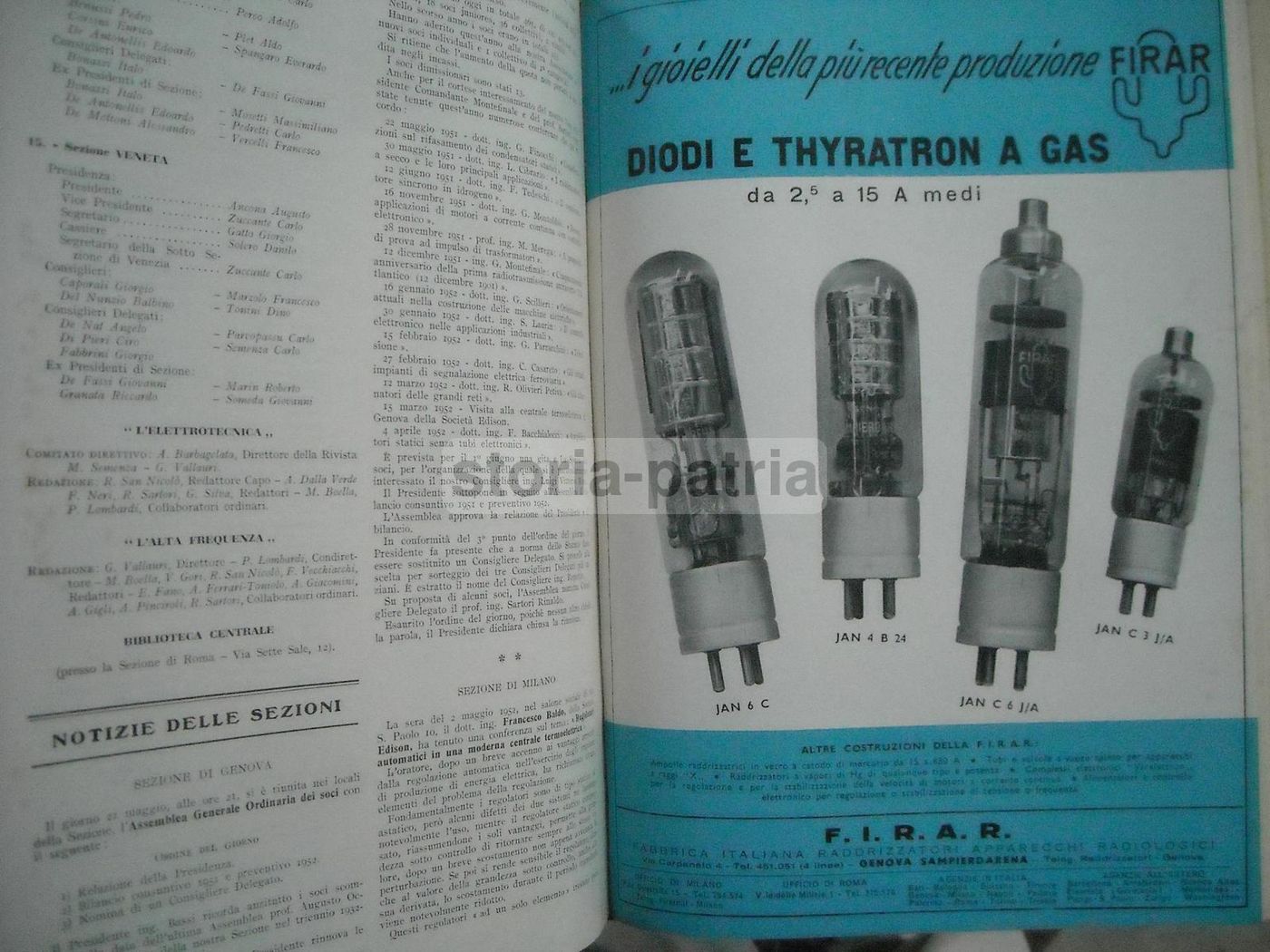 L'Elettrotecnica: 5 Annate 1949 1959, Rivista AEI Milano