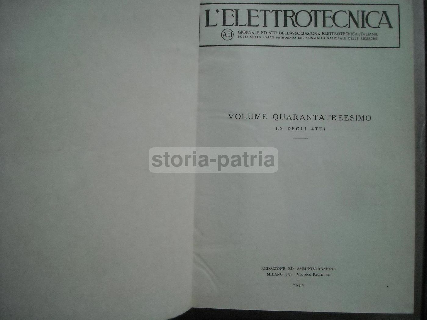L'Elettrotecnica: 5 Annate 1949 1959, Rivista AEI Milano