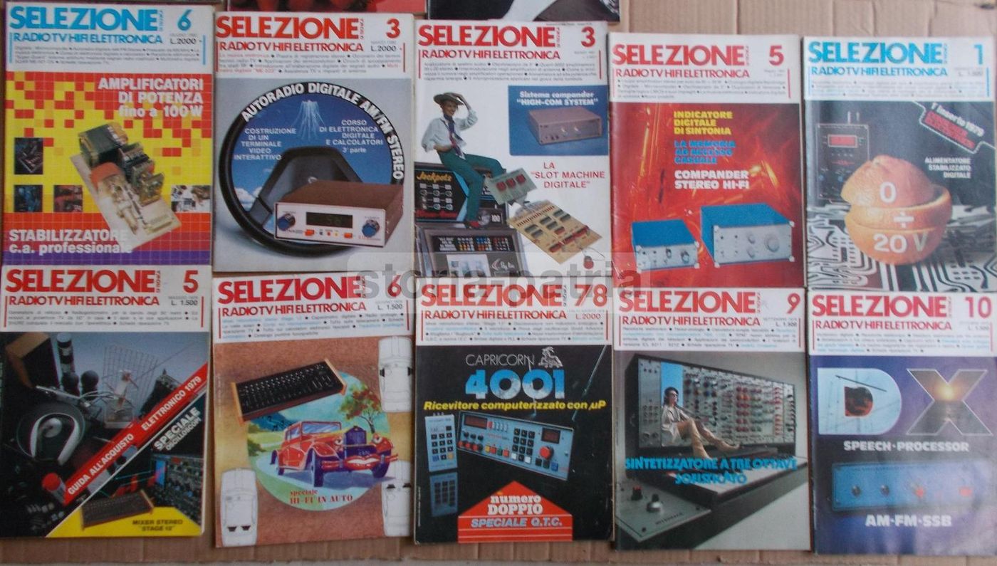 13 Riviste Selezione Di Tecnica Radio TV Hifi Elettronica