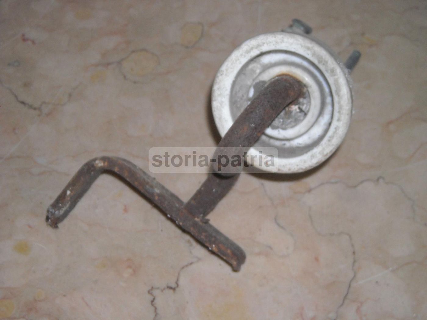 Isolatore Antico In Porcellana Per Linee Elettriche, Anni '30