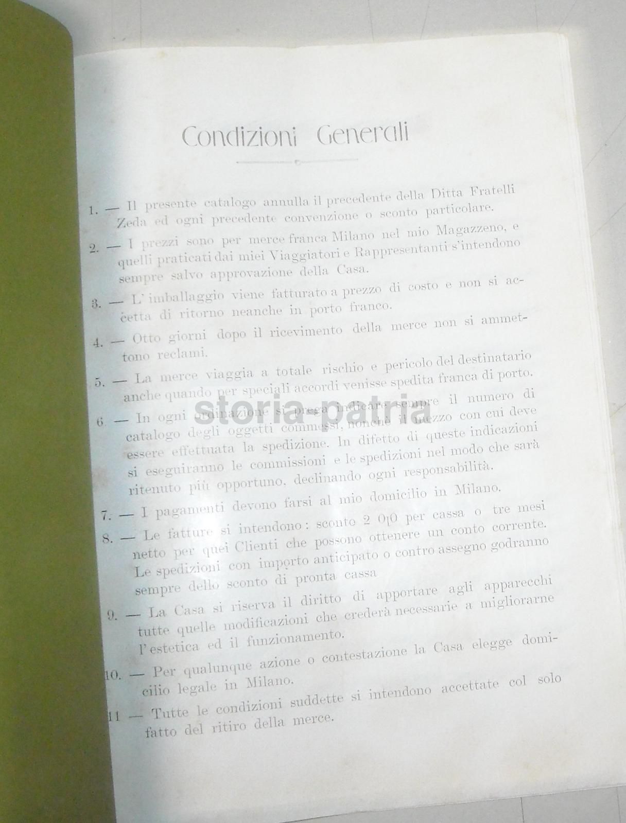 Catalogo Zeda Apparecchi Elettrici Milano 1907 Suonerie Telefoni