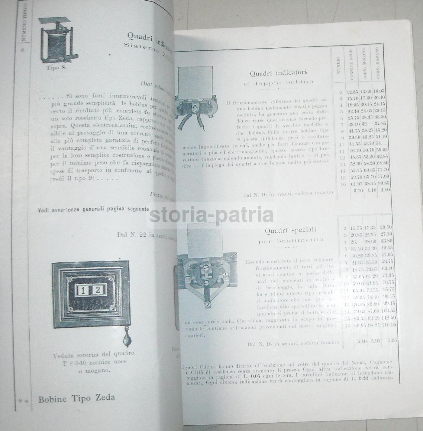 Catalogo Zeda Apparecchi Elettrici Milano 1907 Suonerie Telefoni
