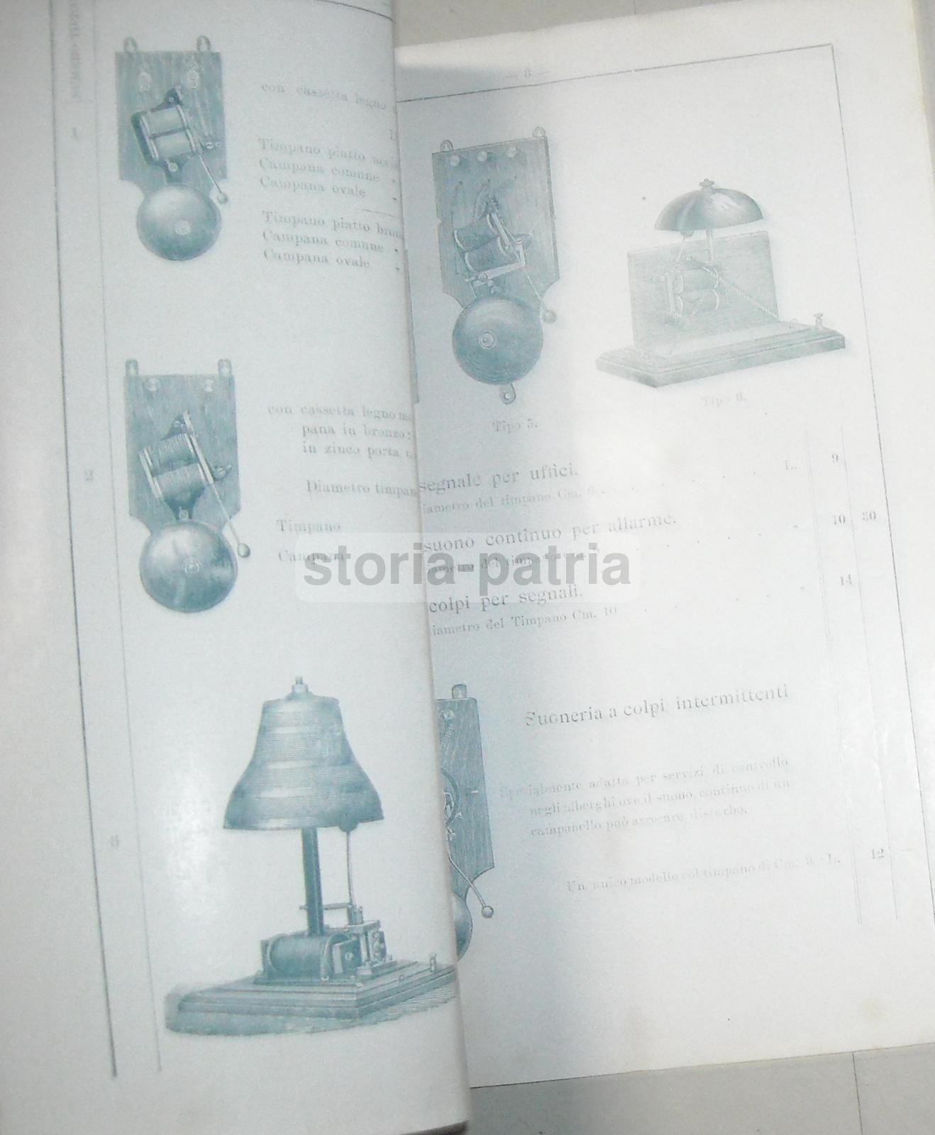 Catalogo Zeda Apparecchi Elettrici Milano 1907 Suonerie Telefoni