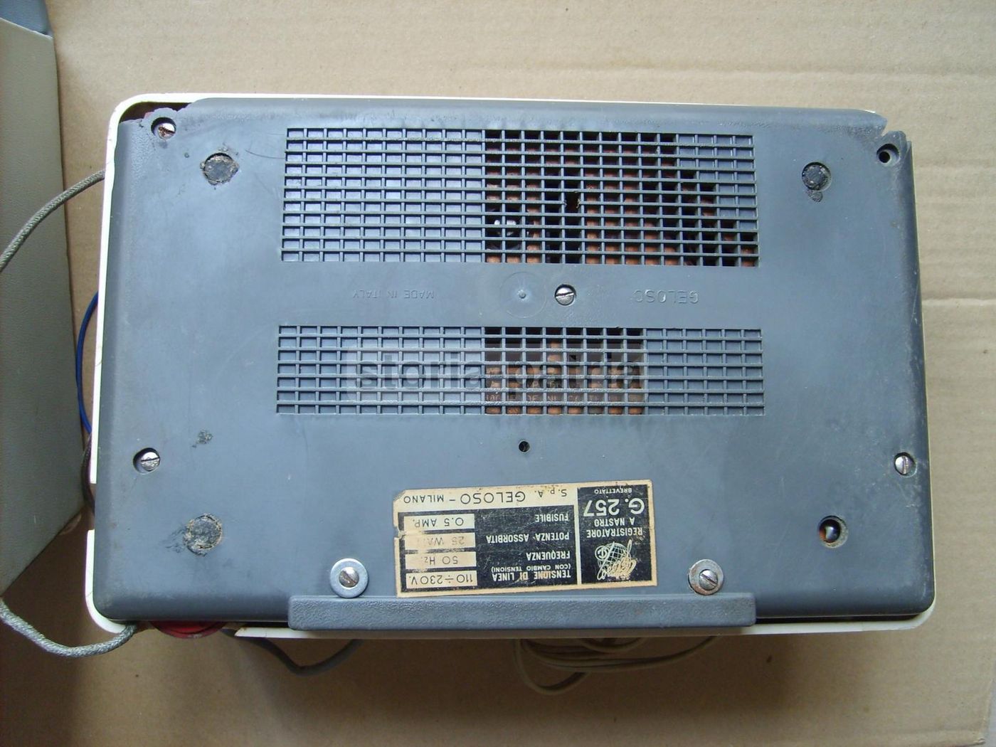 Registratore Geloso G.257 Vintage Anni '60 Con Microfono E Valigetta