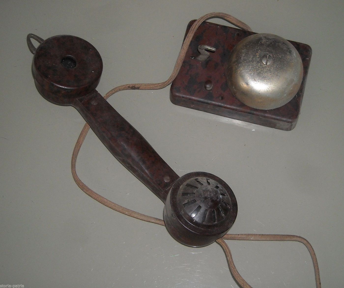 Citofono Antico Bachelite Anni '30 Con Cornetta E Suoneria B 502