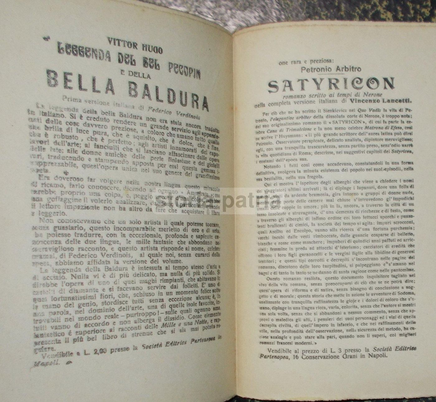 Emile Zola, Il Romanzo Della Morte, Edizione Napoletana Primi '900