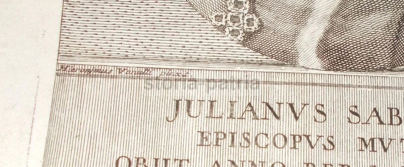 Ritratto Di Giuliano Sabbatini, Vescovo Di Modena. Incisione All'Acquaforte, XVIII Secolo