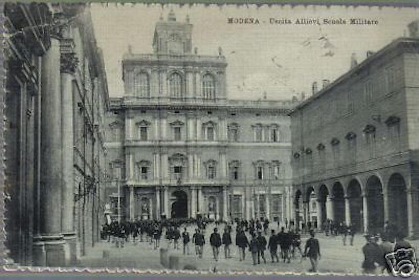 Cartolina Scuola Militare Modena 1915, Allievi In Bicicletta