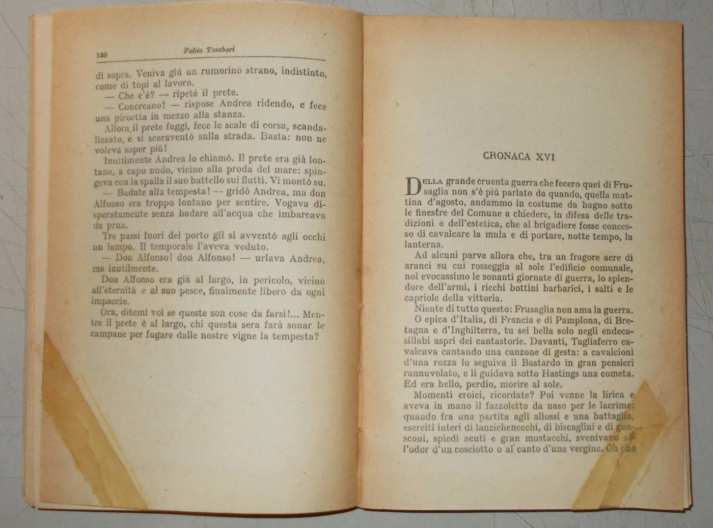 Tutta Frusaglia Di Fabio Tombari. Milano, Mondadori, 1944. Prima Edizione