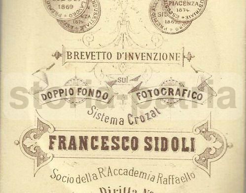 Fotografia Antica Francesco Sidoli, Piacenza: Ritratto Femminile Con Brevetto Crozat E Stemma Savoia