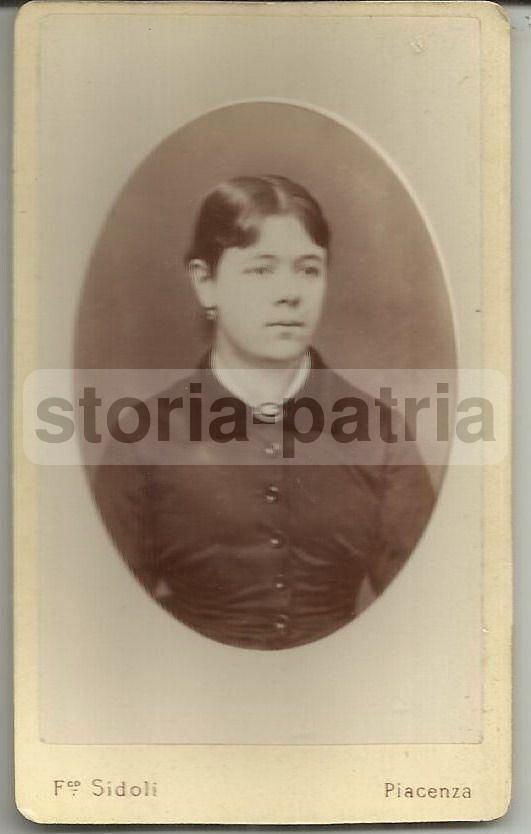 Fotografia Antica Francesco Sidoli, Piacenza: Ritratto Femminile Con Brevetto Crozat E Stemma Savoia