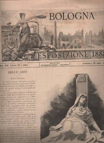Esposizione Bologna 1888 Scultura Ceramica Pubblicazione Originale