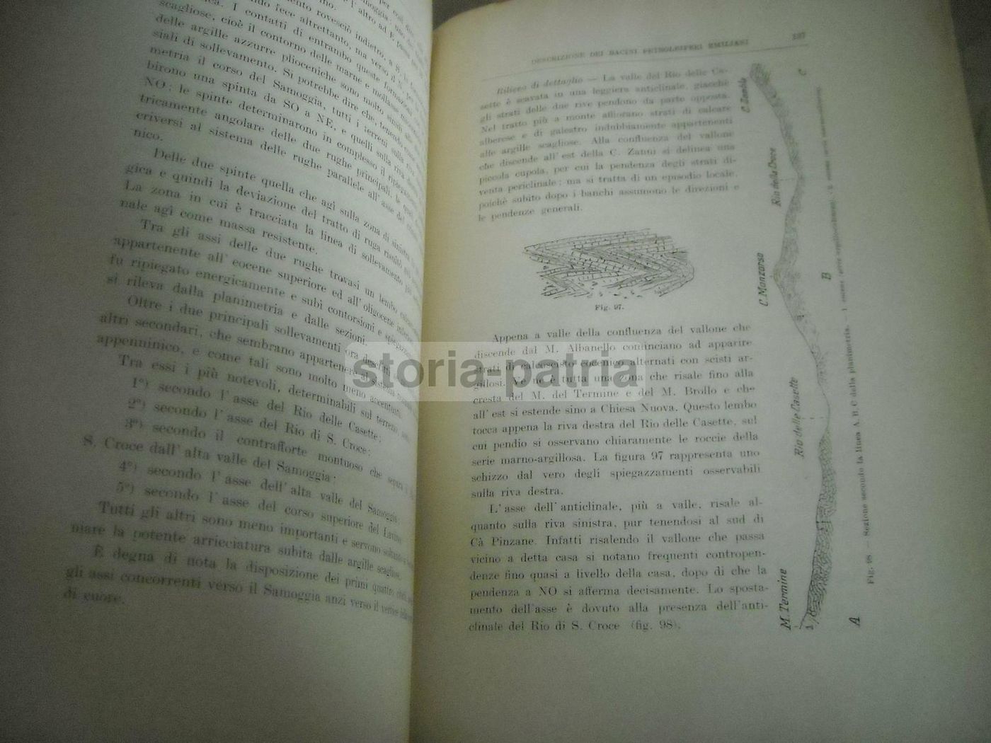 Giacimenti Petroliferi Dell'Emilia 1911: Camerana, Galdi Carta Geologica d'Italia