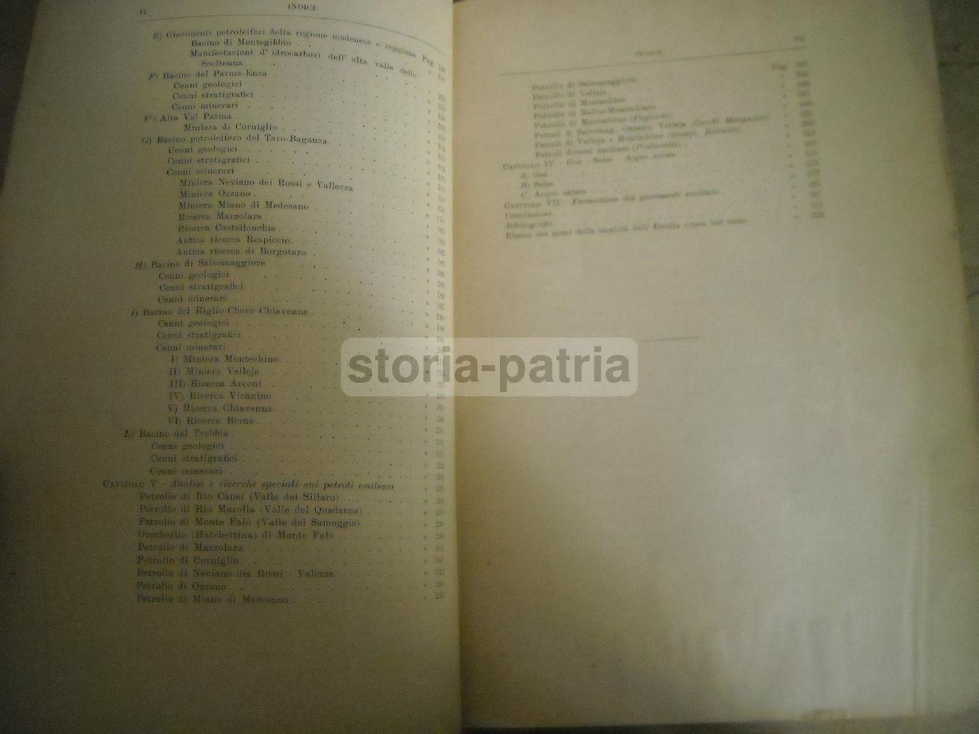 Giacimenti Petroliferi Dell'Emilia 1911: Camerana, Galdi Carta Geologica d'Italia