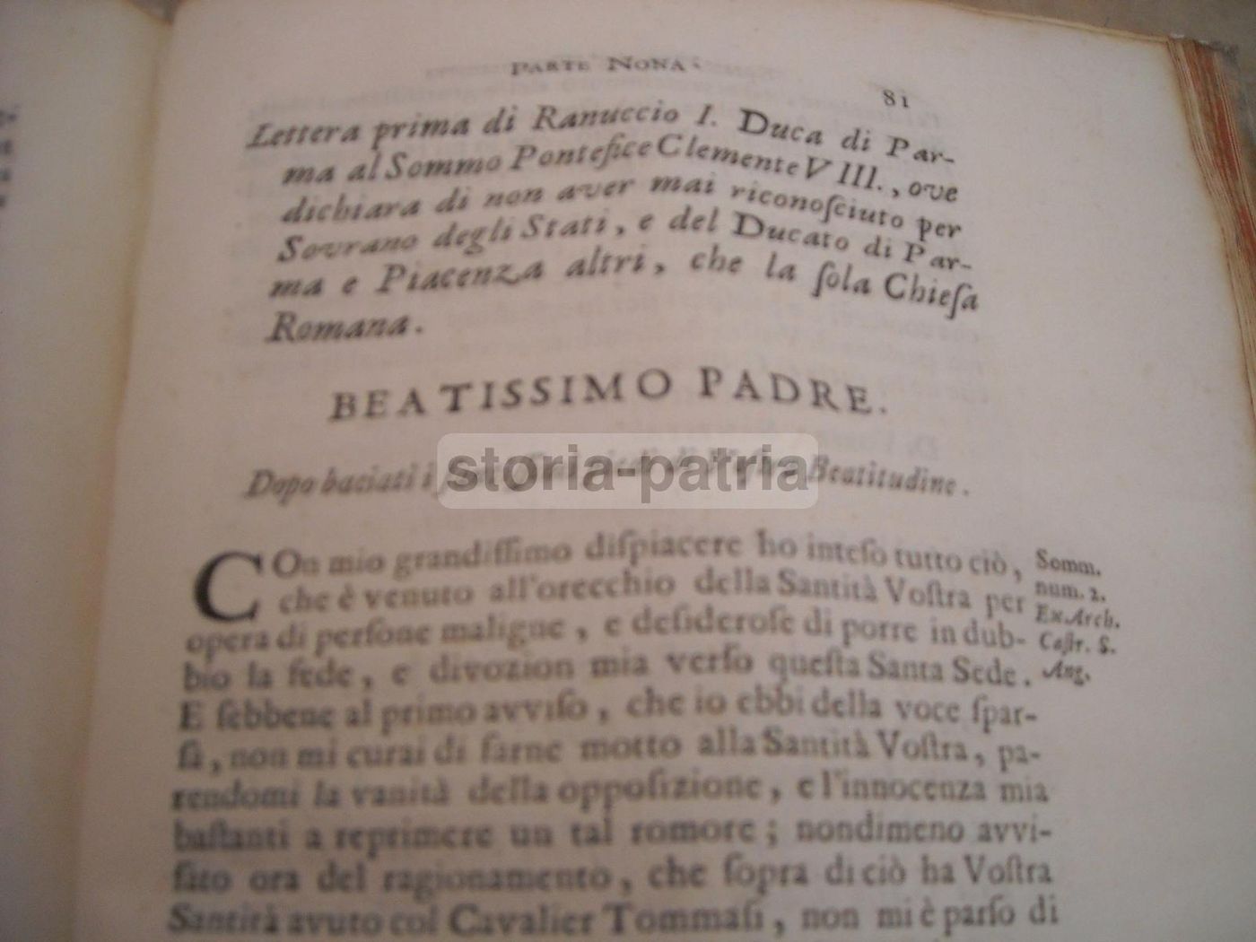 Atti Di Dominio Esercitati Da' Romani Pontefici Sopra Le Città Di Parma E Piacenza