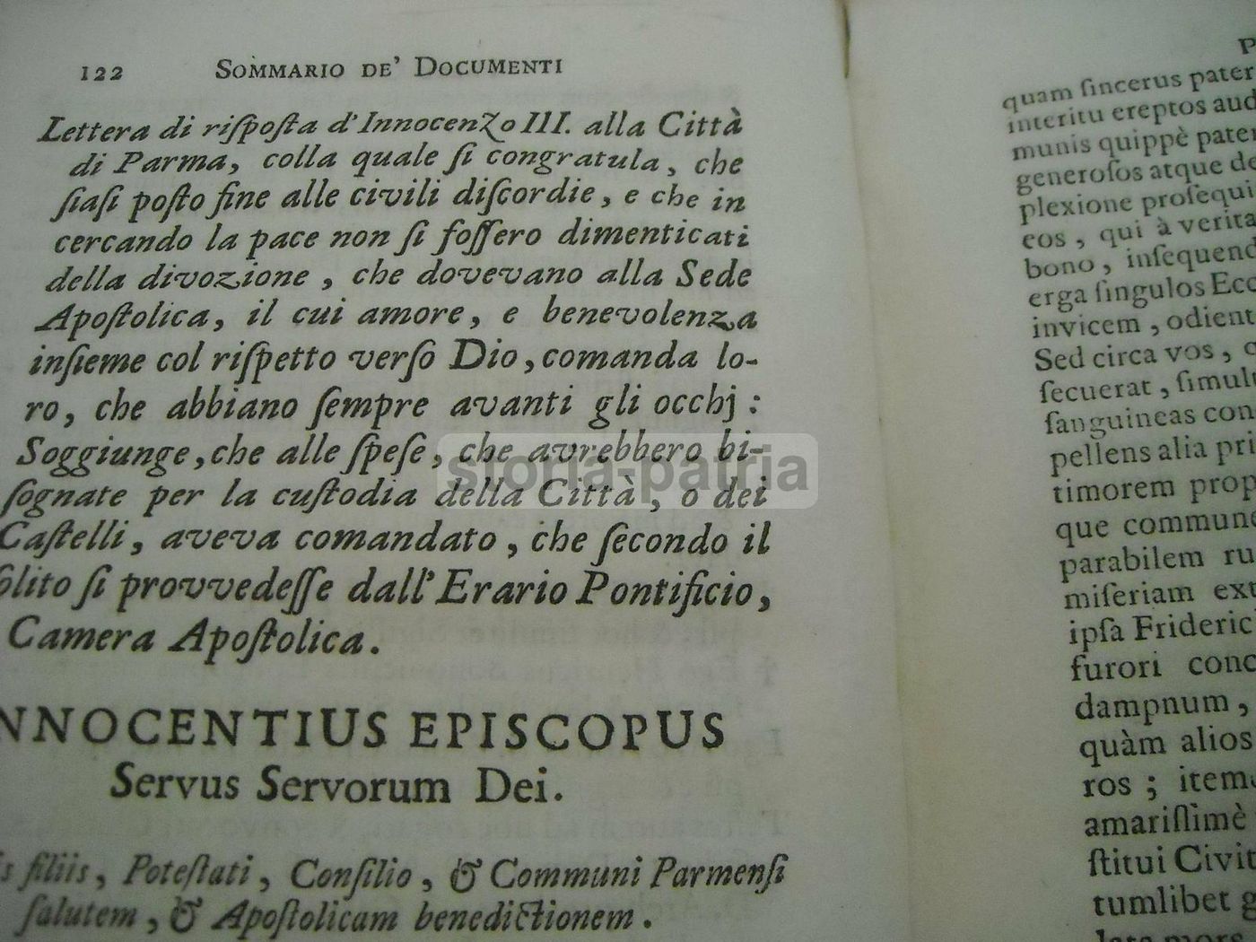 Atti Di Dominio Esercitati Da' Romani Pontefici Sopra Le Città Di Parma E Piacenza