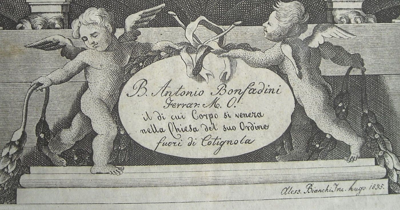 Incisione Del Beato Antonio Bonfadini, Alessandro Bianchi, 1835