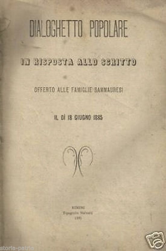 Dialoghetto Popolare, San Mauro Pascoli: Luigi Trevisani, 1885