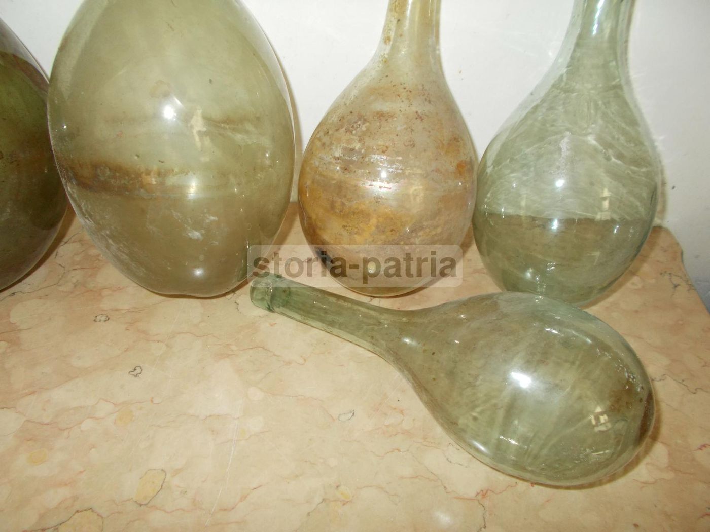 5 Bottiglie Antiche In Vetro (fine '800   Inizio '900) Per Cantina E Farmacia