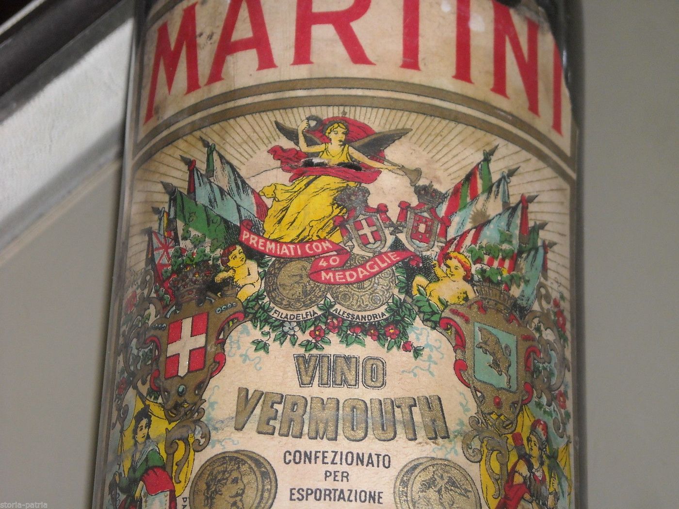 Bottiglia Vermouth Martini & Rossi Torino Con Etichetta Cromolitografica