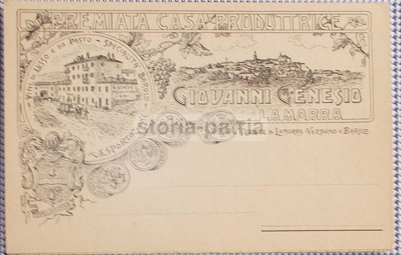 Depliant Pubblicitario Vini Barolo Giovanni Genesio La Morra
