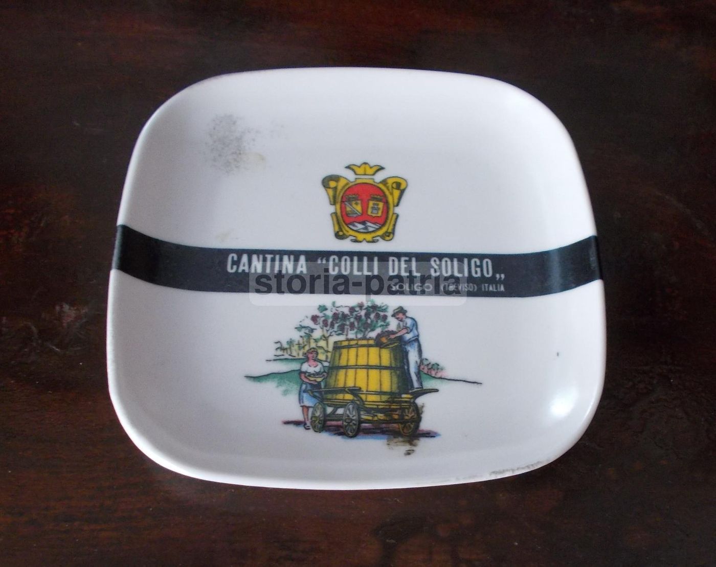 Piattino Pubblicitario Cantina Colli Del Soligo, Treviso Anni 1950 1970