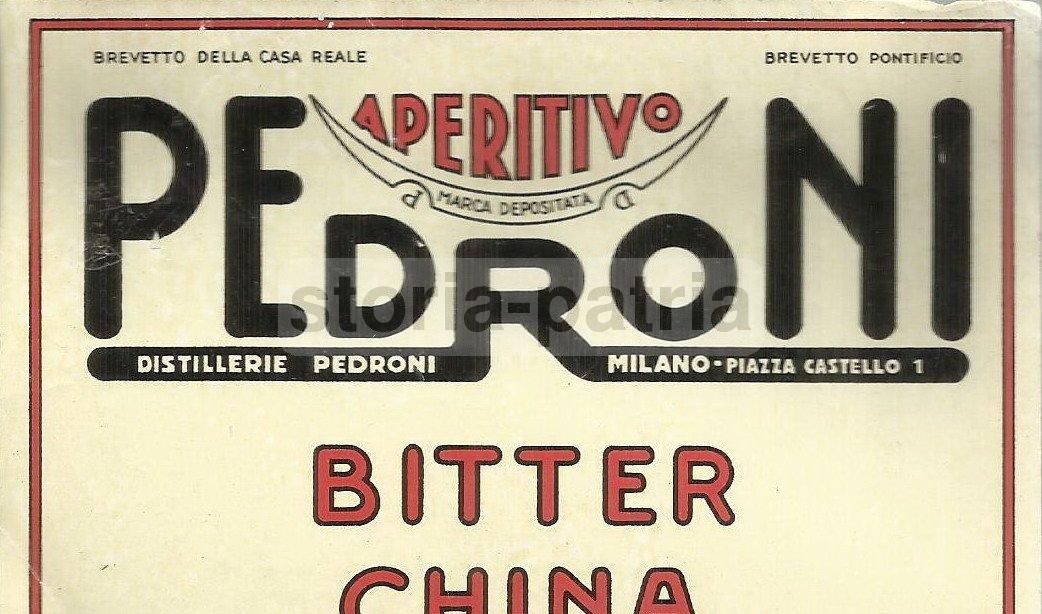 Etichetta Bitter China Distillerie Pedroni, Milano   Circa 1950