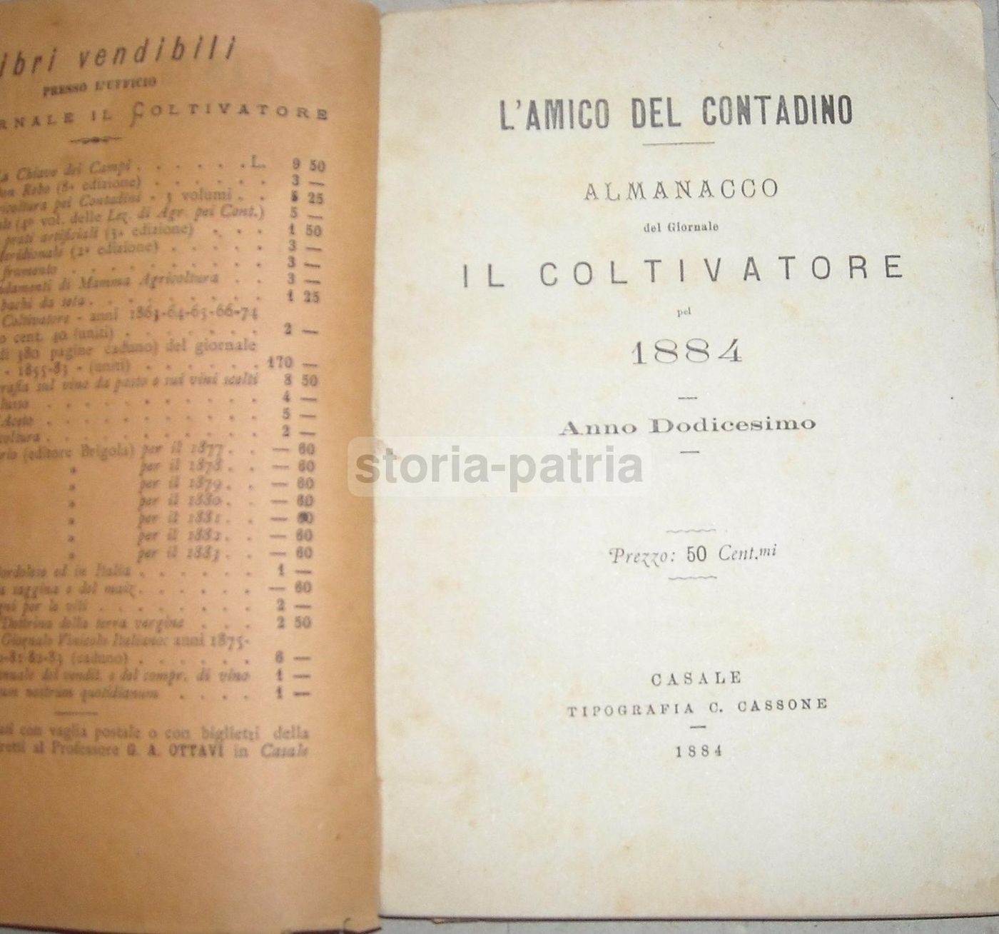 Almanacco Il Coltivatore 1884: Agricoltura, Enologia, Vino E Cantina