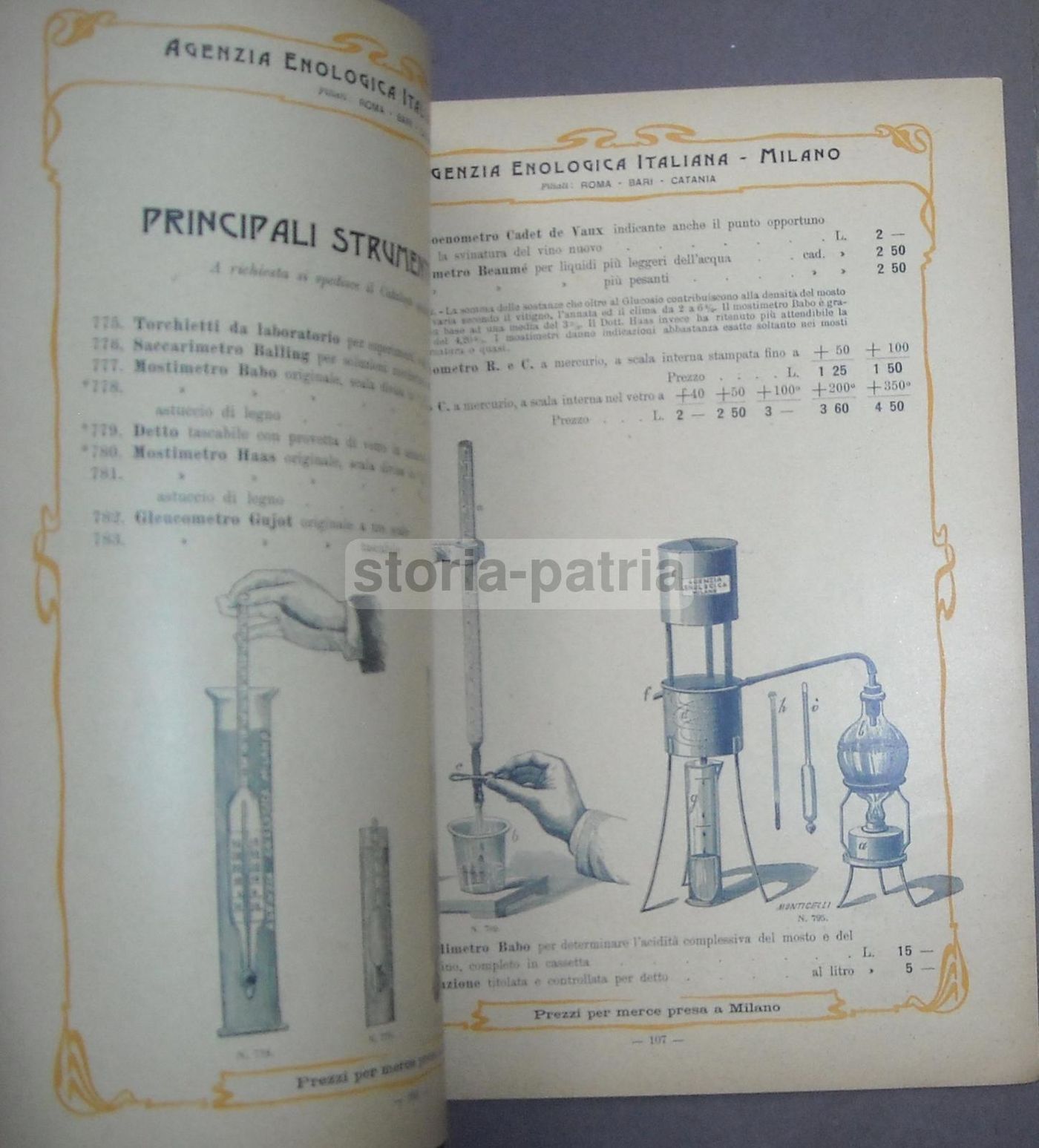 Catalogo Enologia 1903 Viticoltura Attrezzi Antichi Milano Pirola