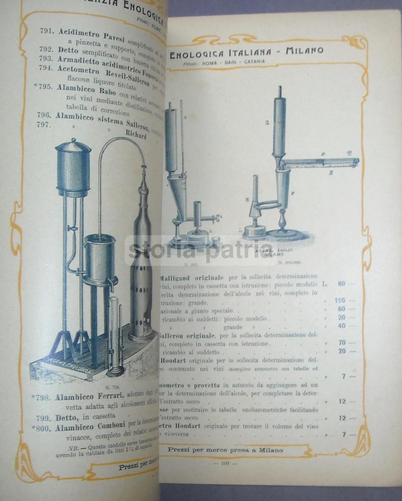 Catalogo Enologia 1903 Viticoltura Attrezzi Antichi Milano Pirola