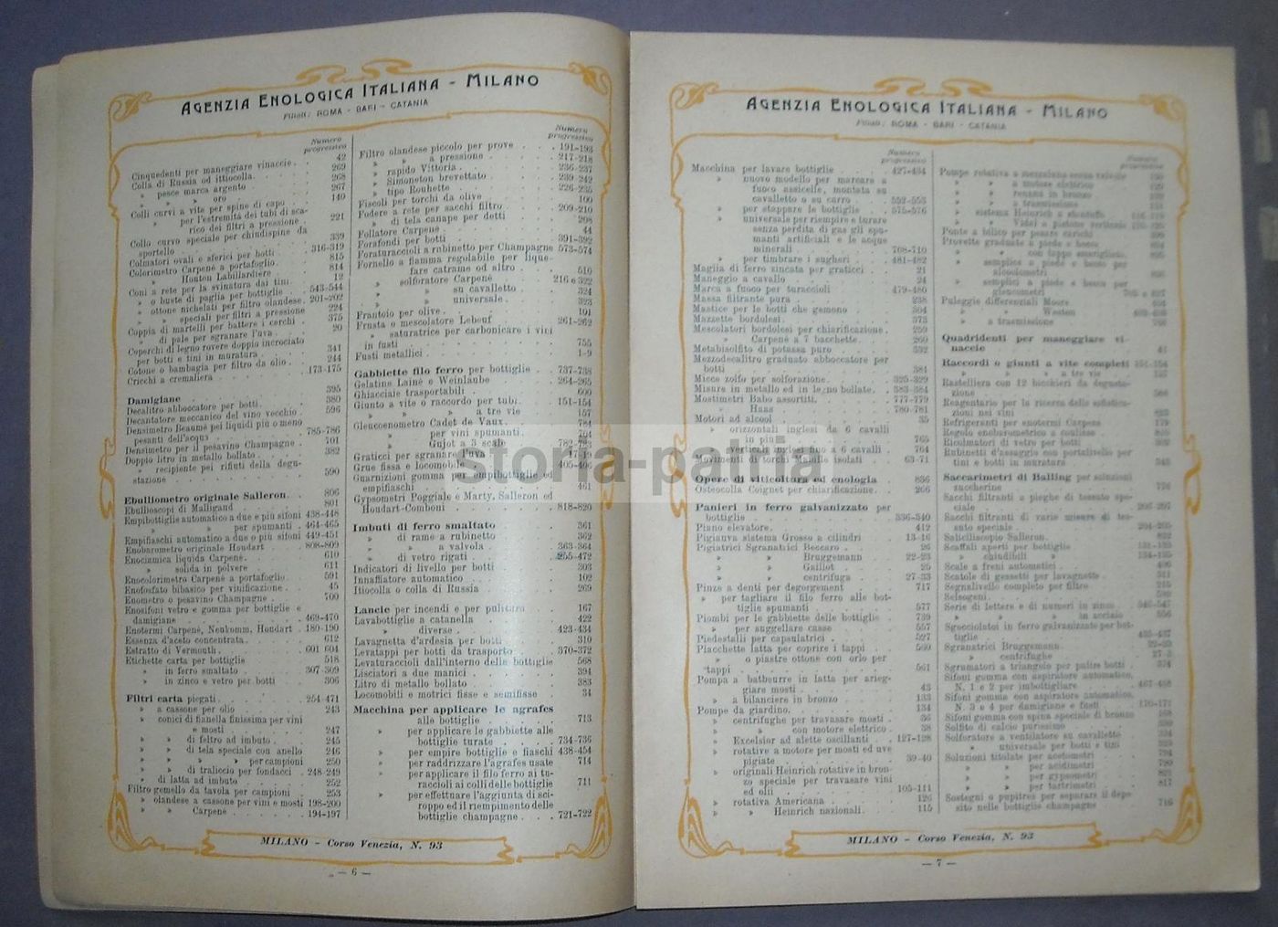 Catalogo Enologia 1903 Viticoltura Attrezzi Antichi Milano Pirola
