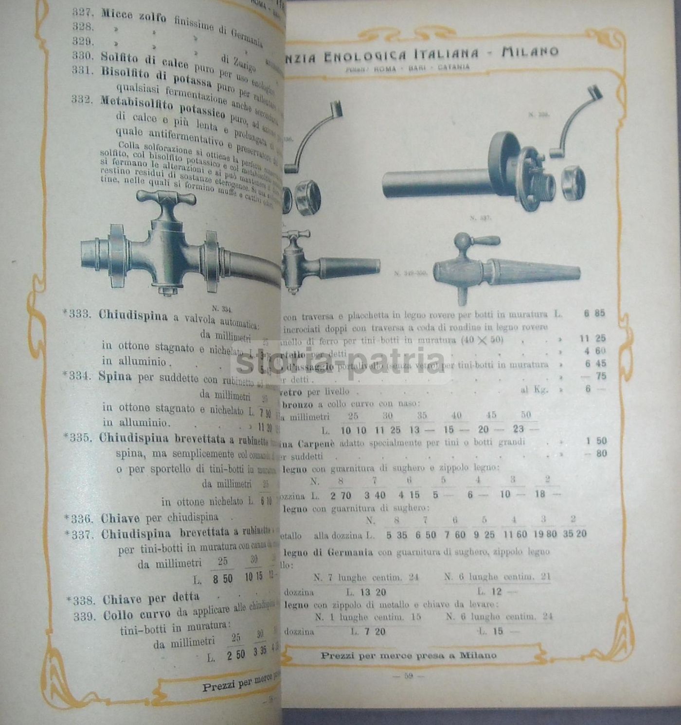Catalogo Enologia 1903 Viticoltura Attrezzi Antichi Milano Pirola