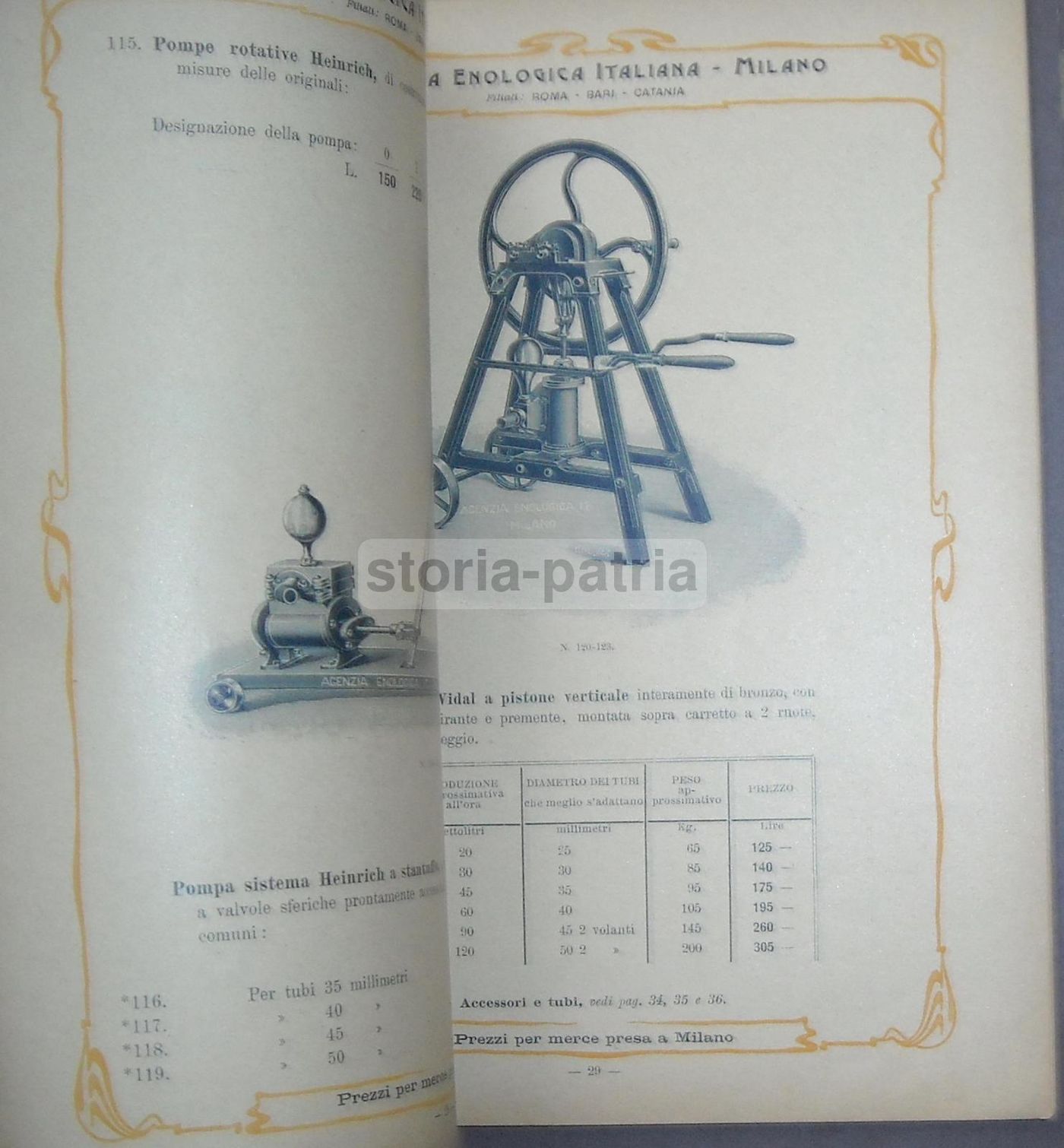 Catalogo Enologia 1903 Viticoltura Attrezzi Antichi Milano Pirola