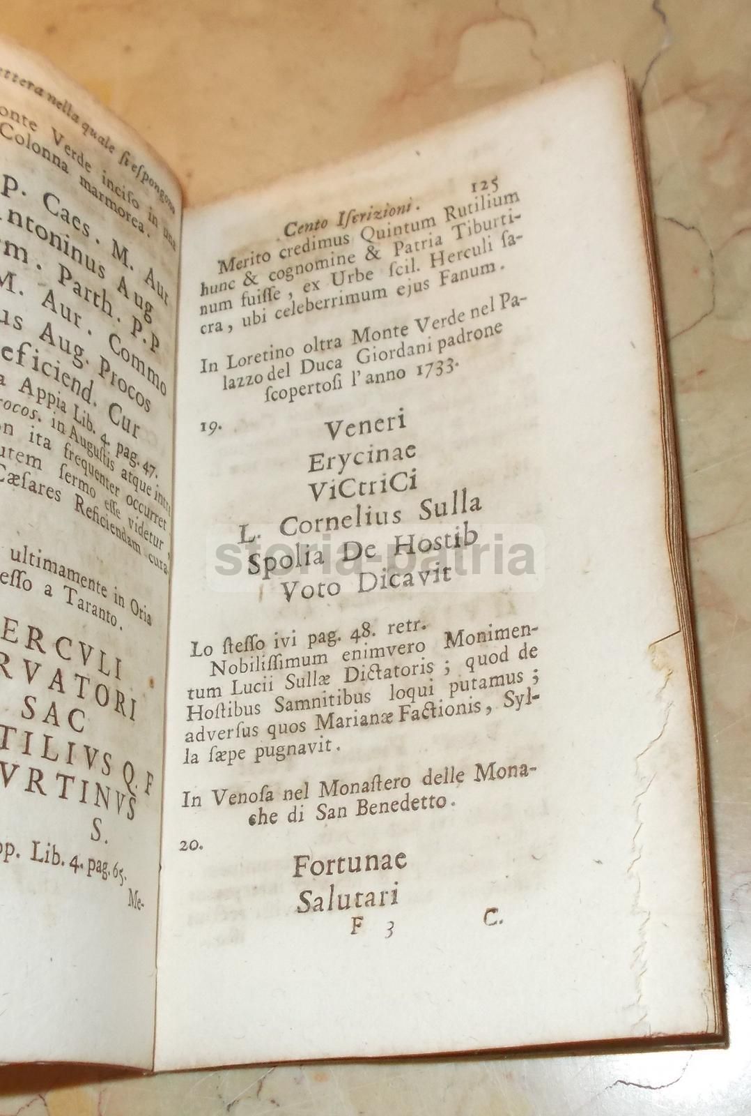 Lettera Di Giuseppe Rocco Volpi Sulle Iscrizioni Antiche In Italia (1739)