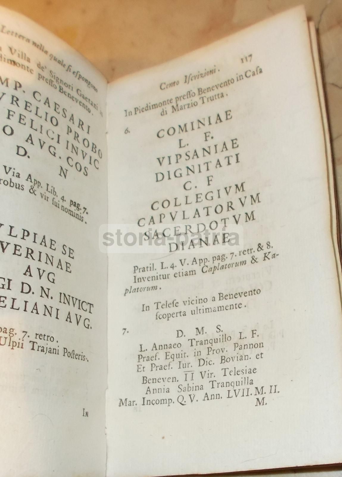 Lettera Di Giuseppe Rocco Volpi Sulle Iscrizioni Antiche In Italia (1739)
