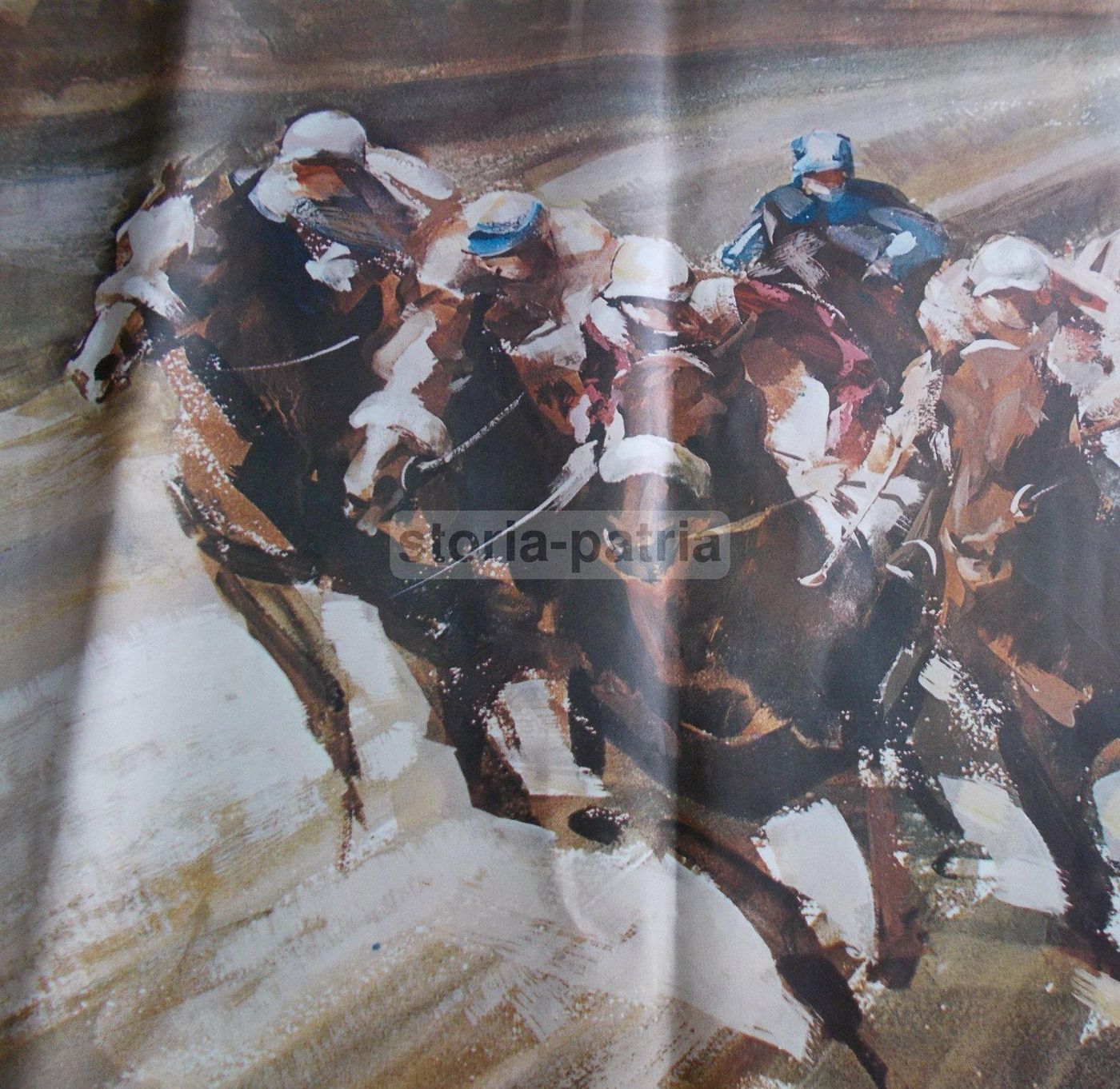 Manifesto Equitazione Unire Razze Equine Anni '60 70x100 Cm