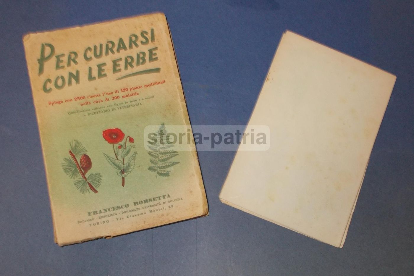 Manuale Erboristico Francesco Borsetta 1950 Con 2500 Ricette