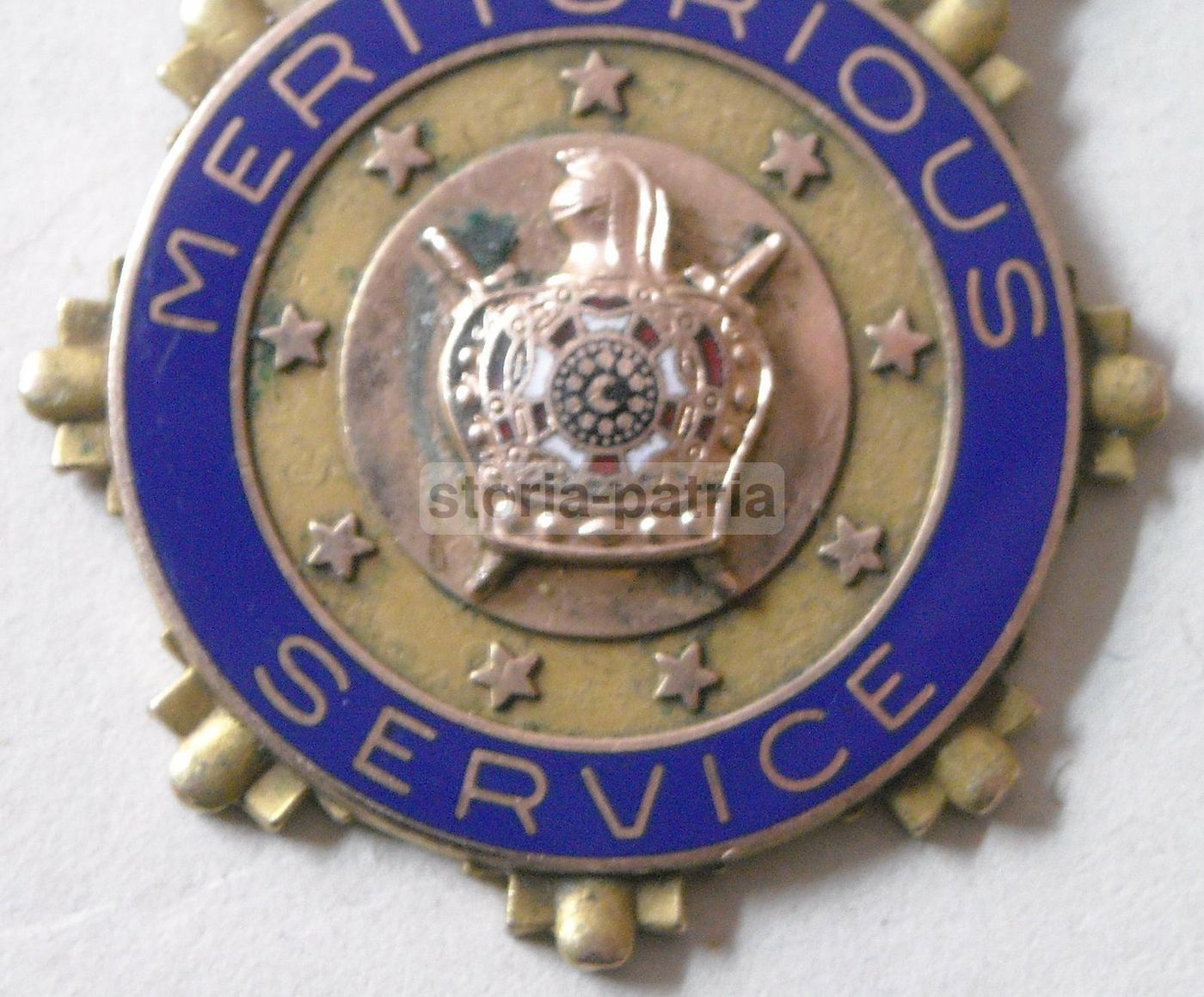 Medaglia Esoterica Massonica Con Smalti "Meritorious Service", 1900 Circa