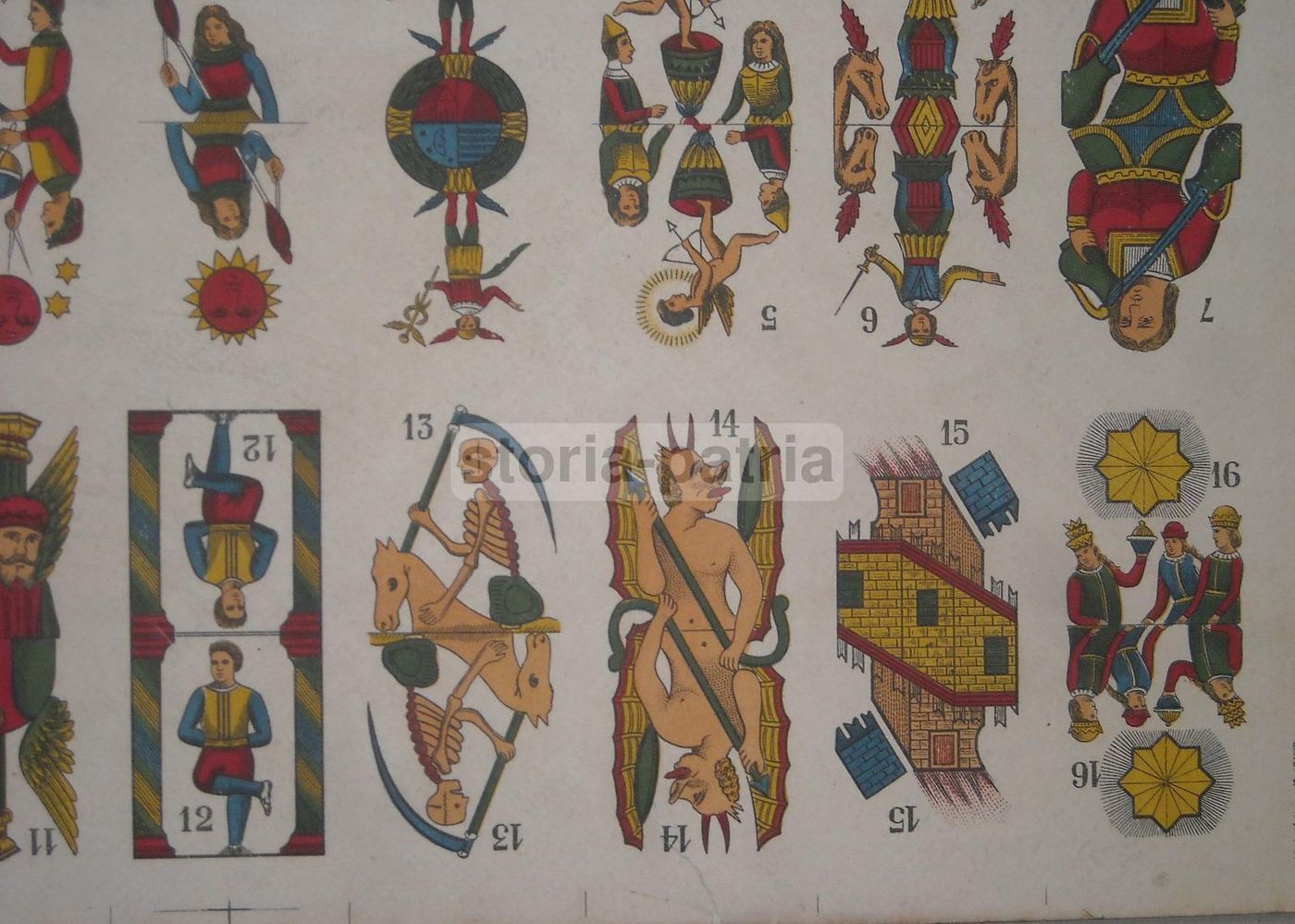 Foglio Di Carte Napoletane E Tarocchi Pignalosa Per Cartomanzia
