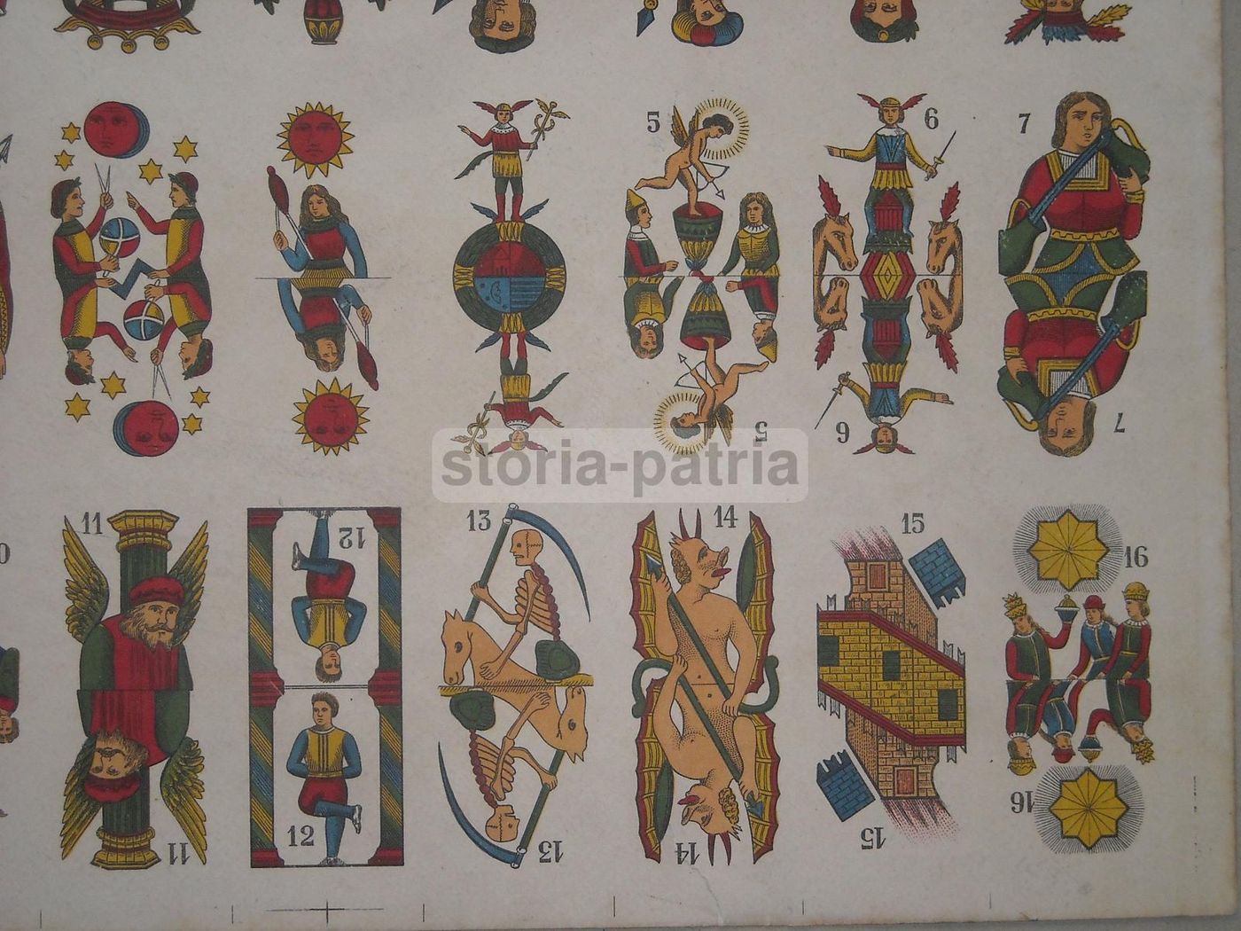 Foglio Di Carte Napoletane E Tarocchi Pignalosa Per Cartomanzia