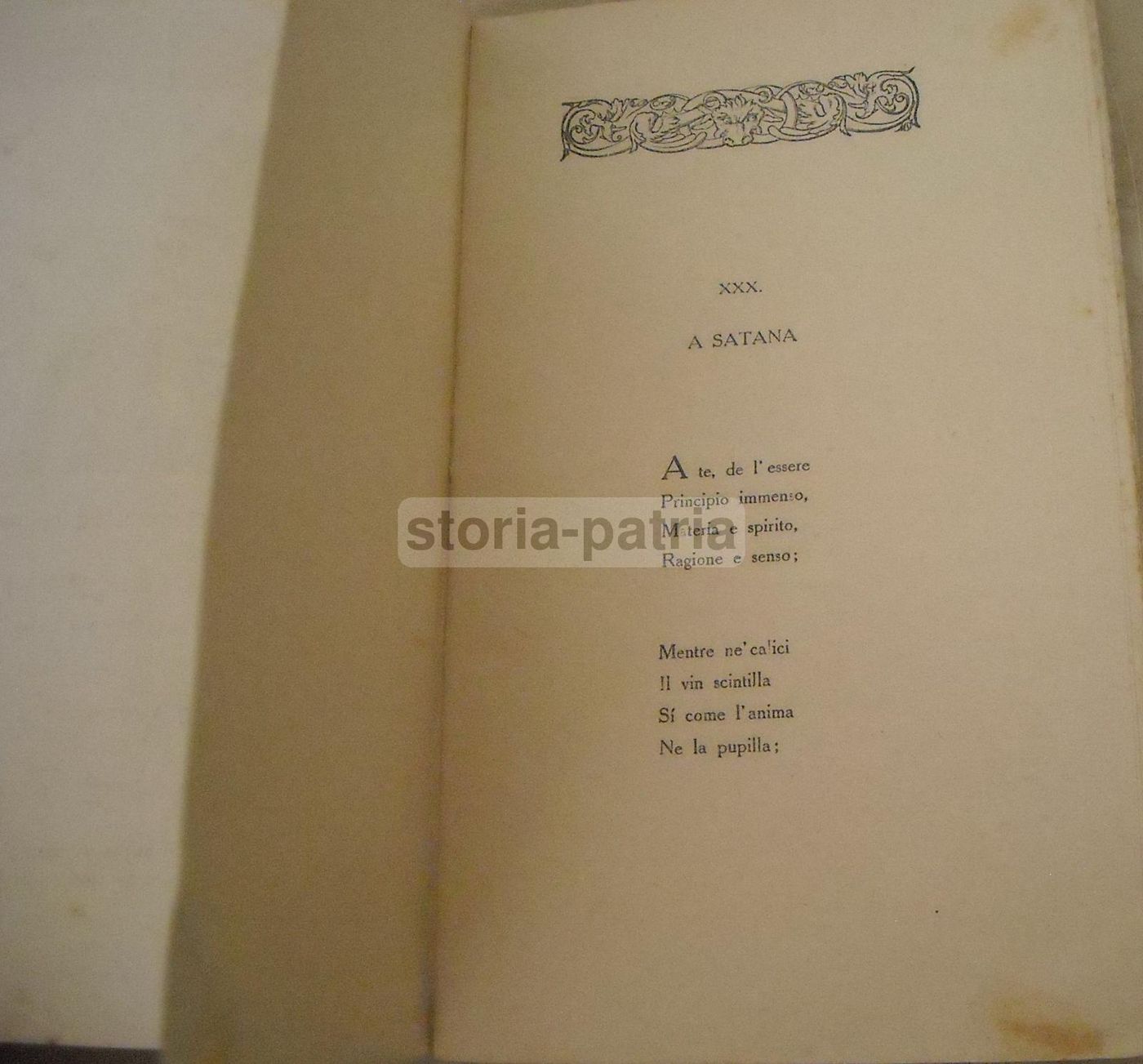 Satana E Polemiche Sataniche. Giosuè Carducci. Bologna, Zanichelli, Fine '800.