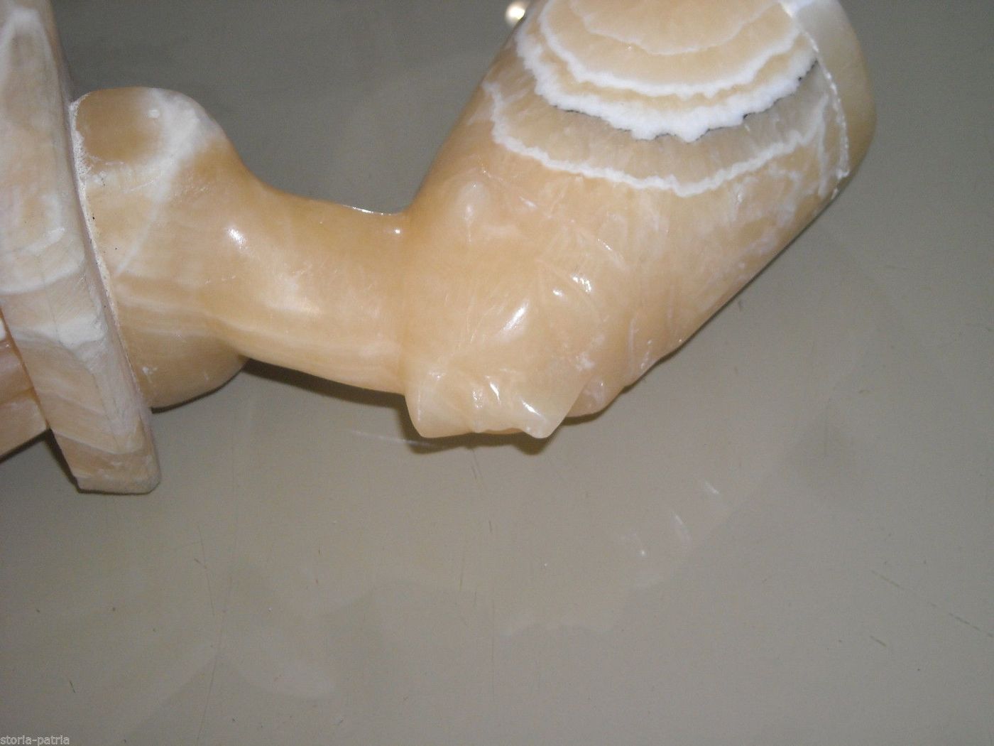 Lampada Scultura Faraone Egiziano In Marmo Anni '30